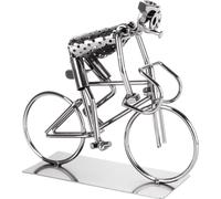BRUBAKER Mâle à vis cycliste - Bicyclette figurine en fer Mâle en métal - Travail manuel figurine en métal - Cadeau pour les cyclistes et les cyclistes de course