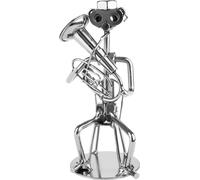 BRUBAKER Mâle à vis musicien avec tuba - Figurine artisanale en fer Mâle en métal Joueur de tuba - Figurine en métal musicien à vent - Cadeau pour les tubistes