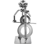 BRUBAKER Mâle à vis musicien avec violoncelle - Figurine en fer faite à la main Joueur de violoncelle - Figurine en métal musicien à cordes décoration cadeau pour violoncelliste