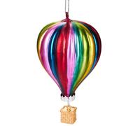 BRUBAKER Montgolfière - Boule de Noël en verre peinte à la main - Figures de décoration amusantes - 11 cm