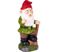 BRUBAKER Nain de jardin doigt du milieu - Nain insolent avec fourche - Figure de jardin Paysan drôle - Décoration Résistant aux intempéries pour le jardin Camping - Décoration de jardin pour l'extérie