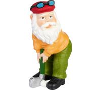 BRUBAKER Nain de jardin Golfeur avec club - Grand-père golfeur avec club de golf et lunettes - Figure de jardin Drôle - Décoration Résistant aux intempéries pour le jardin Camping - Décoration de jard