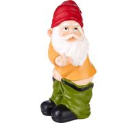 BRUBAKER Nain de jardin Pantalon baissé avec doigt du milieu - Nain insolent avec fesses nues - Figure de jardin Drôle - Décoration Résistant aux intempéries pour le jardin Camping - Décoration de jar