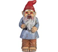 BRUBAKER Nain de jardin Zombie - Nain effrayant avec couteau et sang - Figurine de jardin Halloween Drôle - Décoration Résistant aux intempéries pour le jardin Camping - Horror Gartendeko pour l'extér