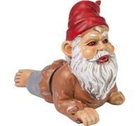 BRUBAKER Nain de jardin Zombie - Nain rampant effrayant - Figure de jardin drôle pour Halloween - Décoration résistant aux intempéries pour jardin camping - Horror Gartendeko pour l'extérieur - 24 cm