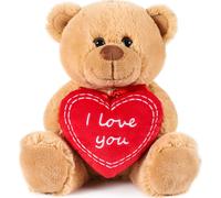 BRUBAKER - Peluche Douce - Ours/Nounours avec Cœur 'I Love You' - 25 cm - Brun Clair