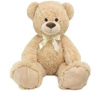 BRUBAKER Ours en peluche dans XXL 100 cm chic avec boucle de cou mignon mignon