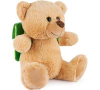 Petit Ourson 25 cm avec Sac à Dos Bon Voyage Ours en peluche Marron Nounours