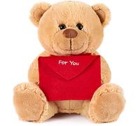 BRUBAKER Ours/Nounours - Peluche avec Enveloppe Rouge