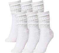 Brubaker Pack unisexe de 6 chaussettes Slouch Blanc Gr. 39/42
