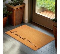 BRUBAKER Paillasson pour Extérieur et Intérieur - Home - 45x75 cm Tapis de Propreté 100% Coco - Paillasson Imperméable et Antidérapant pour Porte de Maison, l'Entrée et Terrasse - Marron Coloré