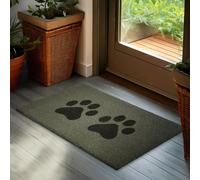 BRUBAKER Paillasson pour Extérieur et Intérieur - Pattes - 45 x 75 cm Tapis de Propreté 100% Coco - Imperméable et Antidérapant pour l'Entrée - Tapis pour Propriétaires de Chiens et de Chats - Gris