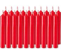 BRUBAKER Paquet de 100 Bougies Anniversaire 9,5 cm - Petites Bougies Pointues pour Anniversaire, Magie, Rituels ou Décoration de Fête - Bougies Décoratives de 1,25 cm de Diamètre - Rouge