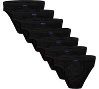 BRUBAKER paquet de 7 slips pour hommes - 100% coton - taille M noir