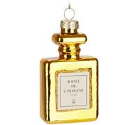 BRUBAKER Parfum Home De Cologne - Boule de Noël en Verre Peinte à la Main - Boule d'arbre Or 10 cm - Décoration de Luxe pour Femme et Homme - Décorations de Noël Soufflées à la Bouche - Pendentif