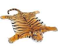 Brubaker Peau de Tiger en Fausse Fourrure - Bengal Tiger - Brun - 130 x 120 cm - Tapis de Cheminée