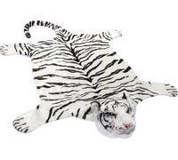 BRUBAKER peau de tigre blanc - 215 cm x 120 cm - tapis de lit tapis de cheminée