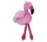 BRUBAKER - Peluche Douce - Flamant Rose - 20 cm - Pendentif Sac-à-Dos/Porte-clés - Fuchsia/Paillettes