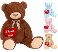 BRUBAKER Peluche géante XXL - Ours/Nounours - 100 cm