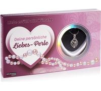 BRUBAKER Perle de désir Amour - Collier avec pendentif coeur + coquillage avec perle véritable comme set cadeau de bijoux