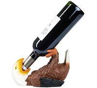 BRUBAKER Porte-Bouteille à vin Aigle assoiffé - Porte-Bouteille Animaux ivres - Porte-Bouteille drôle - Oiseau Déco Figure Peinte à la Main Bar Accessoires à vin - Décoration drôle Cadeau à vin