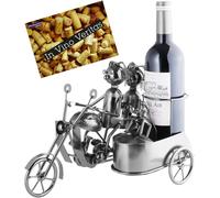 BRUBAKER Porte Bouteille Camion Truck Métal Argenteé Cadeau de Buveurs de Vin