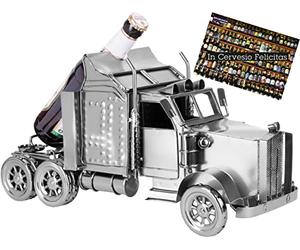 BRUBAKER Porte-bouteille de Bière décoratif - Sculpture en Métal - Idée cadeau - Camion Truck