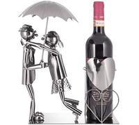 BRUBAKER Porte-Bouteille de vin - Couple sous Parapluie - Sculpture