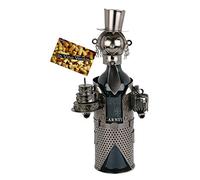 BRUBAKER - Porte-bouteille de vin - Joyeux anniversaire - Sculpture en Métal - Carte de voeux incl. - Idée cadeau originale