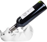 BRUBAKER Porte-bouteille de vin Licorne assoiffée - Porte-bouteille Animaux ivres - Porte-bouteille drôle - Figurine décorative peinte à la main - Décoration amusante - Cadeau de vin pour les femmes e