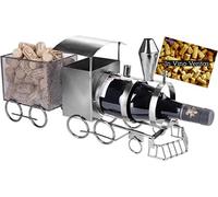 BRUBAKER Porte-Bouteille de vin - Locomotive & Wagon - Sculpture