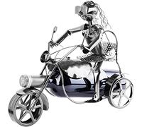 BRUBAKER Porte-Bouteille de vin - Motarde/Motocycliste - Sculpture