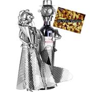 BRUBAKER Porte-bouteille de Vin Mariée et le Marié en Métal + Carte-cadeau