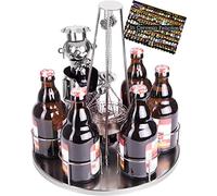 BRUBAKER Porte-bouteilles de bière décorative pour 6 bouteilles - Sculpture en Métal - Idée cadeau - Barbecue