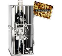BRUBAKER Porte-bouteilles de vin Cellule de prison avec détenu - Porte-bouteilles verrouillable Cellule de prison - Décoration métallique pour le vin avec carte de vœux