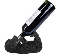 BRUBAKER Porte-bouteilles de vin Chien assoiffé - Labrador noir - Porte-bouteilles Animaux ivres - Porte-bouteilles drôle - Figurine déco peinte à la main Accessoires de bar - Décoration amusante - Ca