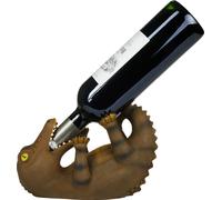 BRUBAKER Porte-bouteilles de vin Crocodile assoiffé - Porte-bouteilles Animaux ivres - Porte-bouteilles drôle - Alligator Deko Figurine peinte à la main Bar Accessoires pour le vin - Cadeau amusant po
