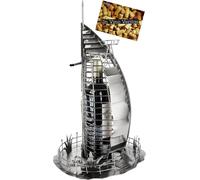 BRUBAKER Porte-bouteilles de vin Dubaï Burj al Arab - Porte-bouteilles en métal Hôtel de luxe - Cadeau de vin pour les architectes et les vacanciers - Porte-bouteilles