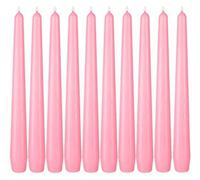 BRUBAKER Premium Bougies Pointues Rose - 50 pièces - Jusqu'à 7,5 Heures de Combustion par Bougie - 24 cm Set de Bougies de Table pour Chandeliers et Lustres - Bougies Chandelier Porte-Bougies