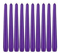BRUBAKER Premium Bougies Pointues Violet - 20 pièces - Jusqu'à 7,5 Heures de Combustion par Bougie - 24 cm Set de Bougies de Table pour Chandeliers et Lustres - Bougies Chandelier Porte-Bougies