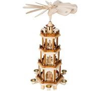 BRUBAKER Pyramide de Noël en Bois - Figurines peintes à la main - 4 Étages - Hauteur 60 cm