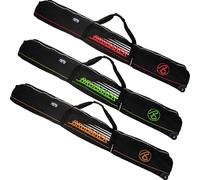 BRUBAKER Race Champion Sac à skis à roulettes pour 2 paires de skis et bâtons 170 cm Noir Orange - Zip blanc
