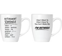 BRUBAKER "Retirement schedule" Set de tasses en céramique - carte de vœux et paquet cadeau