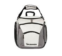 Brubaker Sac à Chaussures de Ski Professionnel pour Chaussures et Casque avec Bretelles de Transport et Rembourrage Dorsal en Mousse Gris argenté