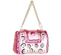 BRUBAKER Sac à Main - Sac à Main Pink Rose - Boule de Noël en Verre Peinte à la Main - 7,5 cm Pendentif Noël pour Femme - Décoration d'arbre de Noël Soufflée à la Bouche - Figure Drôle Pendentif Déco
