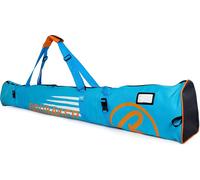 BRUBAKER Sac à skis Carver Champion sac à skis rembourré 190 cm pour 1 paire de skis et bâtons bleu orange