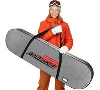 BRUBAKER Sac de Snowboard Velocity Performance - Sac de Rangement avec Sangle Réglable et Étiquette Nom - 170 x 14 x 40 cm - Sac de Snowboard - Noir, Gris et Rouge