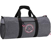 BRUBAKER Sac de sport ou de voyage unisexe Duffel Bag avec compartiment à chaussures et bandoulière amovible - Anthracite Gris Melange/Rose