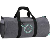 BRUBAKER Sac de sport ou de voyage unisexe Duffel Bag avec compartiment à chaussures et bandoulière amovible - Anthracite Gris Mélange/Menthe