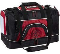 BRUBAKER - Sac de Sport XXL 'Big Base' - Spacieux & Robuste - 90L - Noir/Rouge